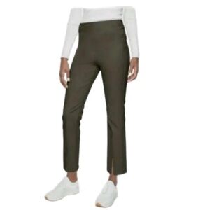 Athleta Wander Slim Straight Crop Charcoal Gray High Rise Split Ankle